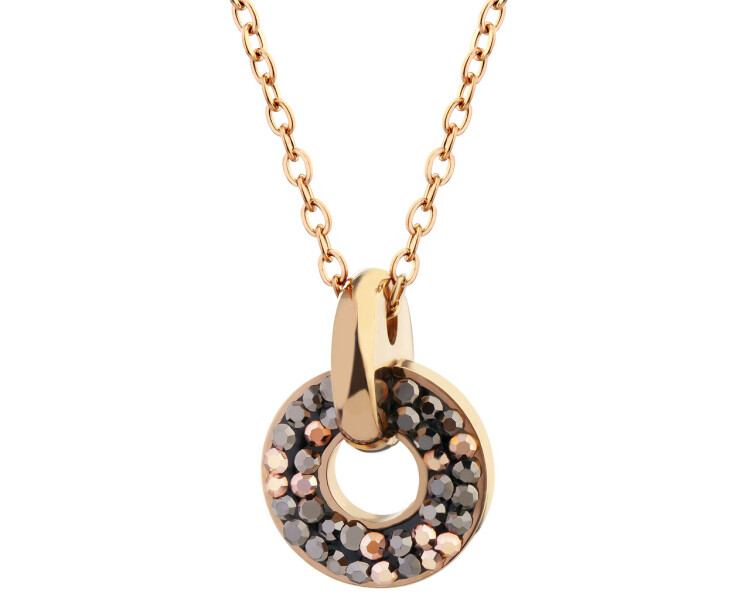 Stainless Steel Necklace with Marcasite