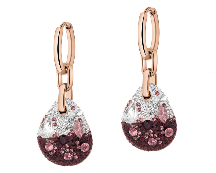 Náušnice z ušlechtilé oceli s krystaly