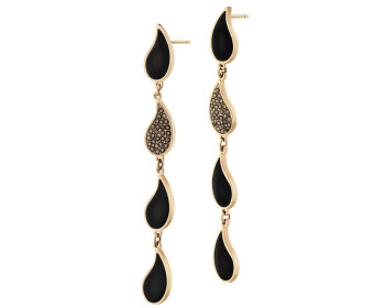 Stainless Steel Dangling Earring with Crystal