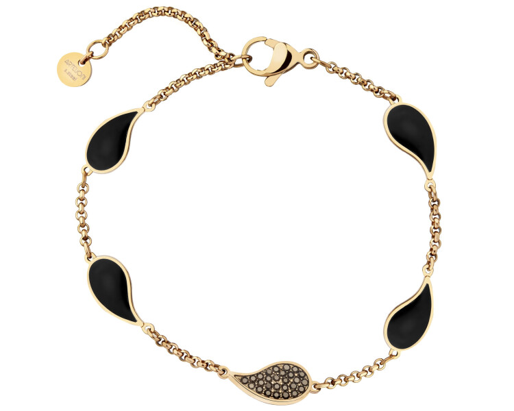 Stainless Steel Bracelet with Crystal