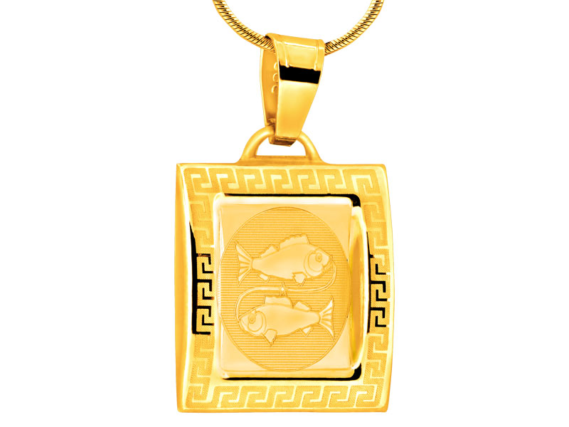 Gold Pendant Zodiac Sign Pisces - Pisces Gold Pendant Gold Pendant Zodiac Sign Pisces - Pisces Gold Pendant