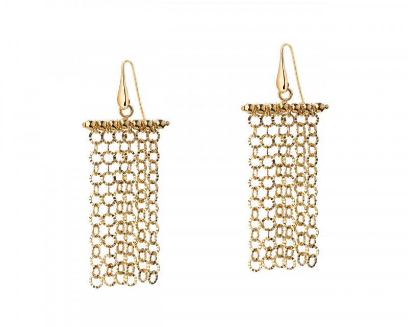 Gold Plated Bronze Earrings Champagne