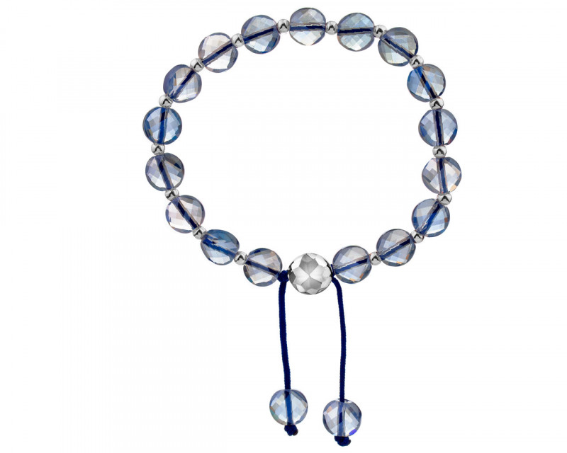 Brass Bracelet with Glass Beads