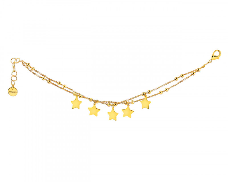 Gold Plated Bronze Bracelet - Stars