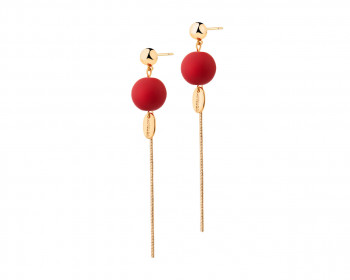 Gold-Plated Brass, Gold-Plated Silver, Polyurethane Earrings 