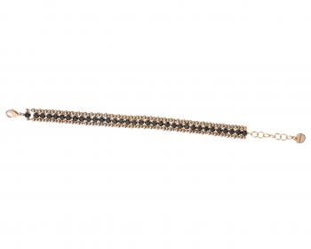 Gold Plated Brass Bracelet with Cubic Zirconia