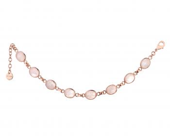 Gold-Plated Brass Bracelet with Quartz