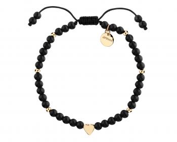 Gold-Plated Brass Bracelet with Agate
