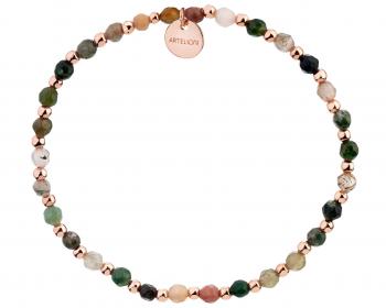 Gold-Plated Brass Bracelet with Agate