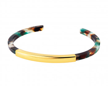Stainless steel bracelet with resin details