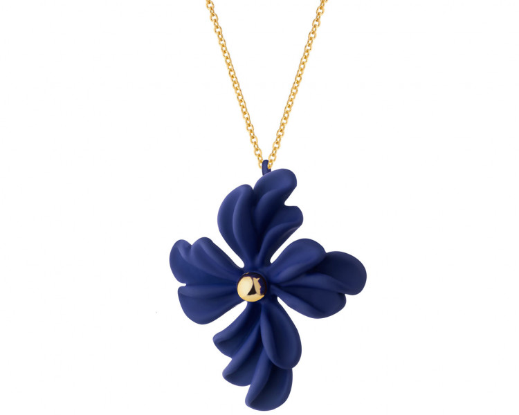 Gilded Brass Necklace - Flower