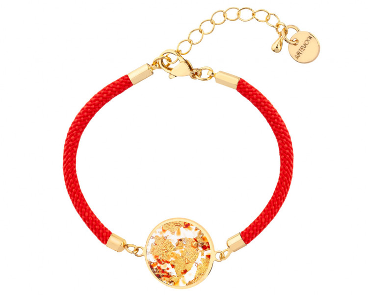 Gold-Plated Brass Bracelet with Murano Glass