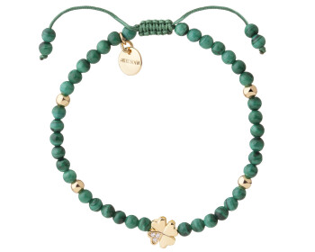 Gold-Plated Brass Bracelet with Cubic Zirconia