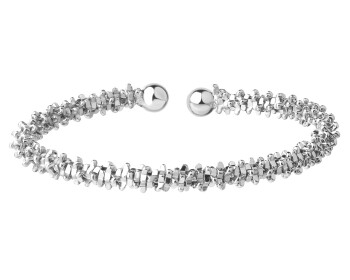 Rhodium-Plated Brass Bracelet 
