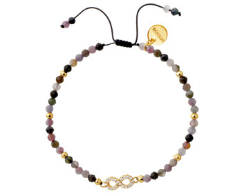 Gold-Plated Brass Bracelet with Tourmaline