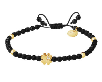 Gold-Plated Brass Bracelet with Agate