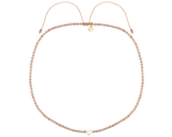 Gold-Plated Brass Necklace with Rhodolite