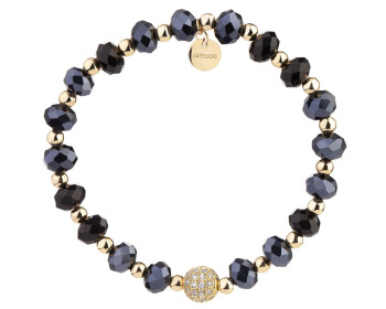 Gold-Plated Brass Bracelet with Agate