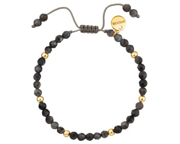 Gold-Plated Brass Bracelet with Labradorite