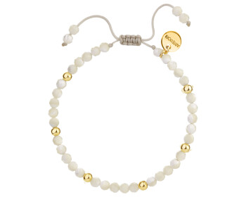 Gold-Plated Brass Bracelet with Mother Of Pearl