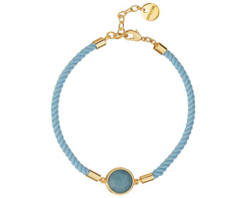 Gold-Plated Brass Bracelet with Amazonite