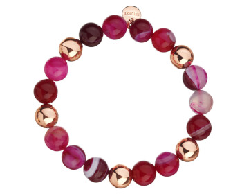 Gold-Plated Brass Bracelet with Agate