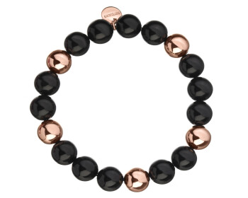Gold-Plated Brass Bracelet with Agate