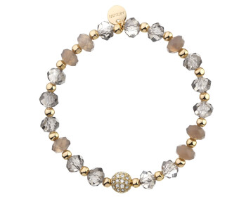 Gold-Plated Brass Bracelet with Agate