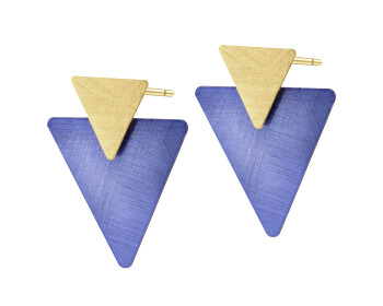 Gold-Plated Bronze, Gold-Plated Silver Dangling Earring