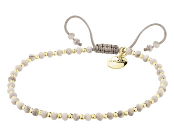 Gold-Plated Brass Bracelet with Howlite