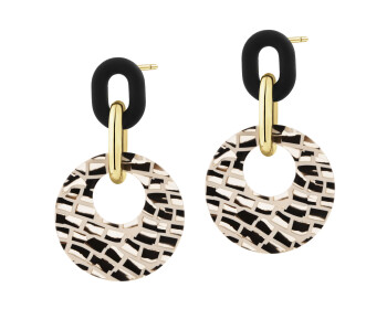 Gold-Plated Brass Earrings 