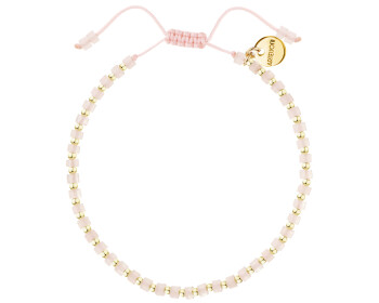 Gold-Plated Brass Bracelet with Quartz