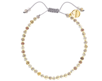 Gold-Plated Brass Bracelet with Agate