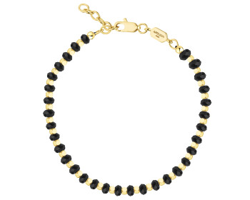 Gold-Plated Brass Bracelet with Agate