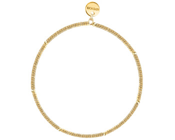 Gold-Plated Brass Bracelet with Hematite