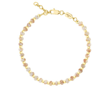 Gold-Plated Brass Bracelet with Jasper