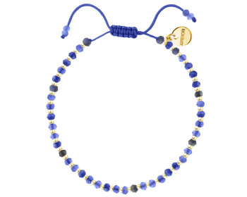 Gold-Plated Brass Bracelet with Sodalite
