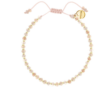 Gold-Plated Brass Bracelet with Moonstone