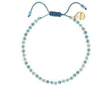 Gold-Plated Brass Bracelet with Apatite