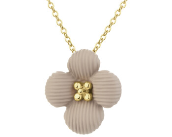 Gold-Plated Brass, Zinc, Polyurethane Necklace 