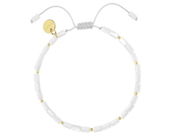 Gold-Plated Brass Bracelet with Mother Of Pearl