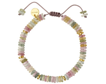 Gold-Plated Brass Bracelet with Quartz