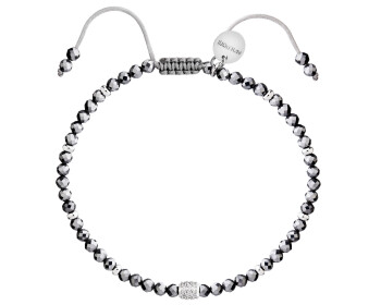 Rhodium-Plated Brass Bracelet with Cubic Zirconia