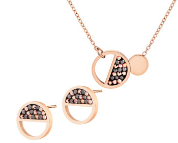 Stainless Steel Set with Marcasite