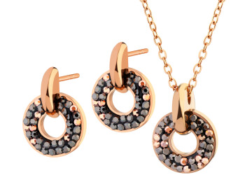 Stainless Steel Set with Marcasite