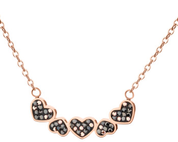 Stainless Steel Necklace with Marcasite