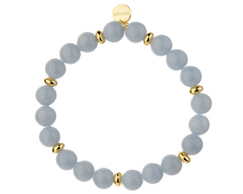 Gold-Plated Brass Bracelet with Quartz