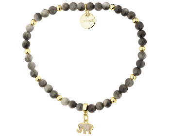 Gold-Plated Brass Bracelet with Mother Of Pearl