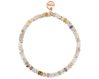 Gold-Plated Brass Bracelet with Amazonite