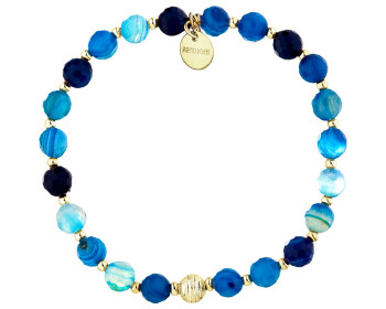 Gold-Plated Brass Bracelet with Agate